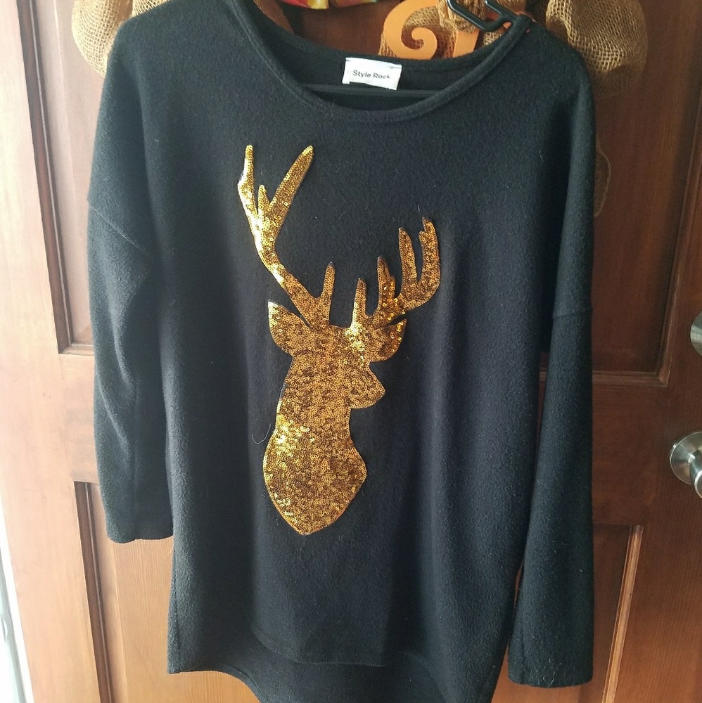 🖤🦌 SEQUINED DEER Sweater🦌🖤